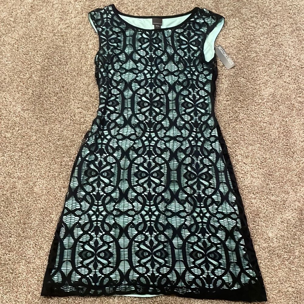 Covington Navy and Teal Formal Dress- Size 6